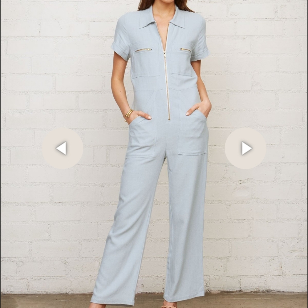 Rachel Pally | Beige Linen Blend Jumpsuit Small